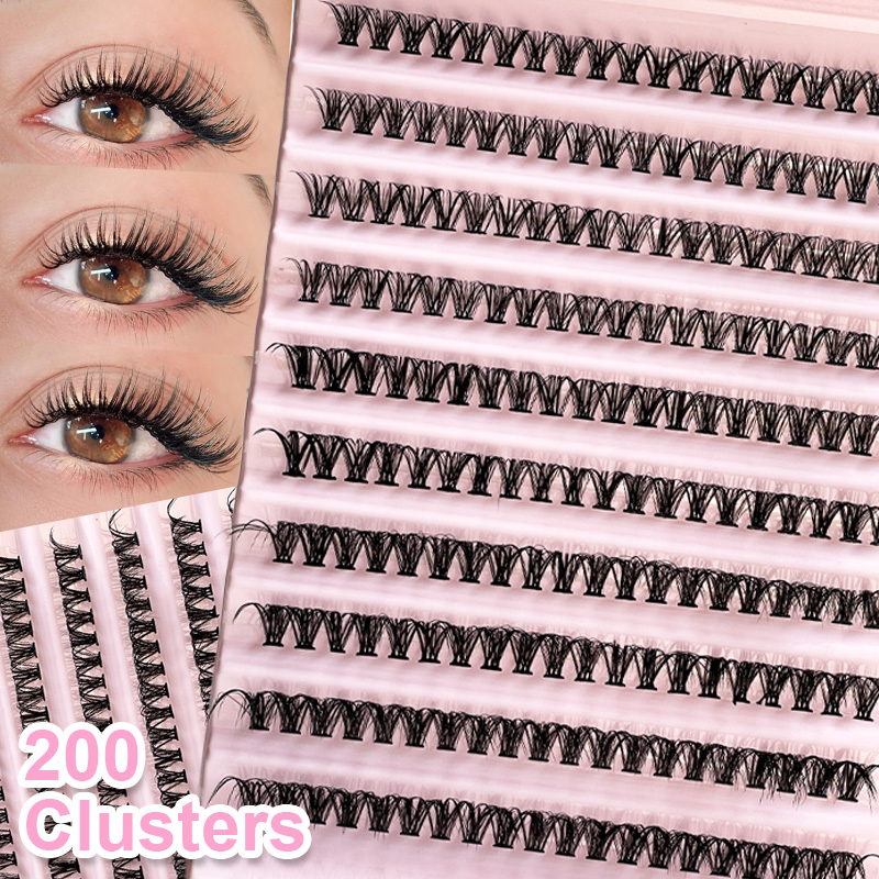 Eyelash Extension Natural - Individual Lashes Eyelash tuft 8-16mm 200pcs