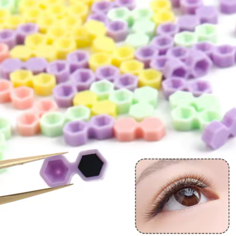 Eyelash Extension Guide - Lash Glue Cups Dual Hole Cone