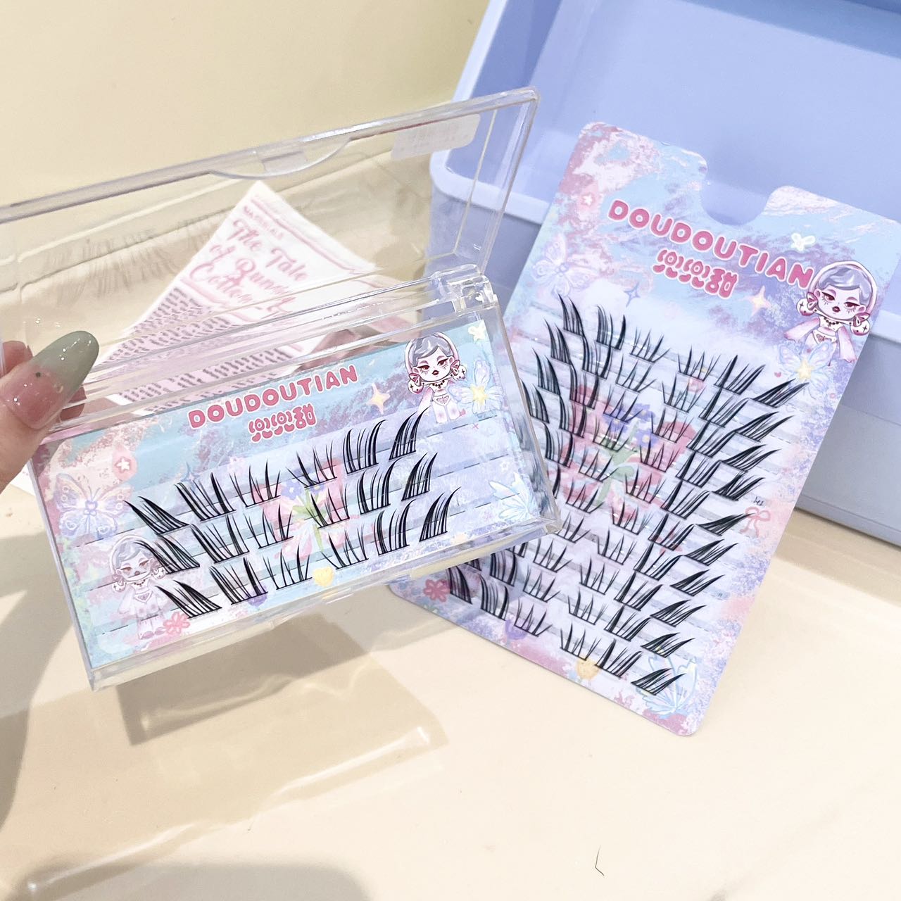 Doudoutian Cool Cat Slanted Fa - đánh giá và giá Eyelash Extension Natural