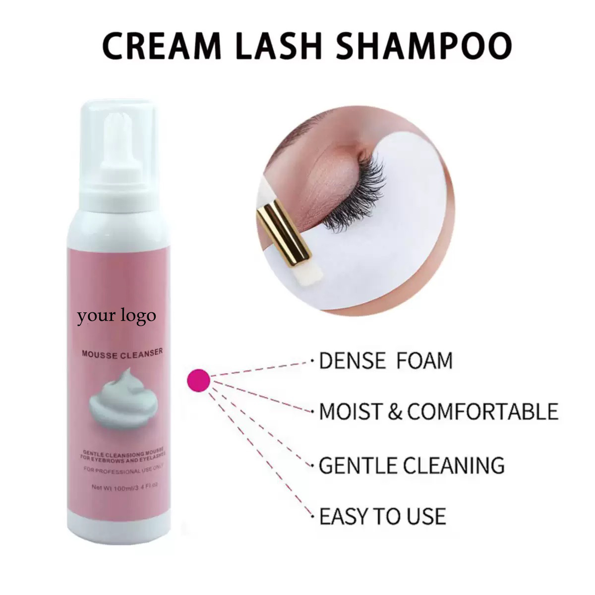 Customized  Whipped Lash Shamp - đánh giá và giá Eyelash Extension Foam Cleanser