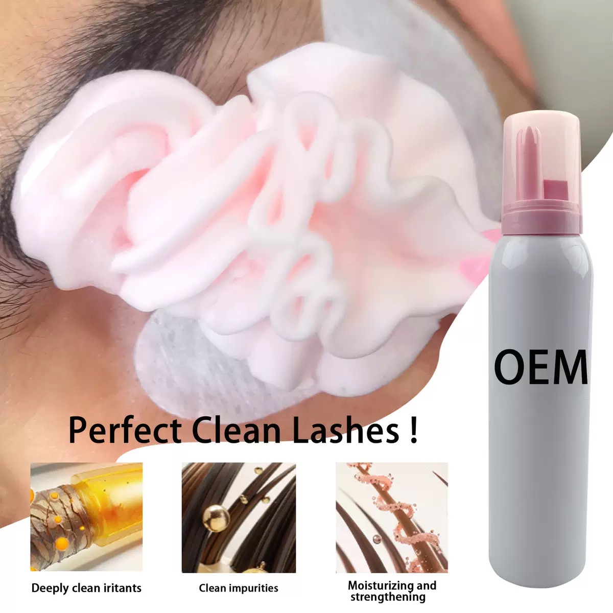 Customized  Whipped Lash Shamp - đánh giá và giá Eyelash Extension Foam Cleanser
