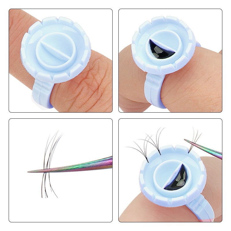 100Pcs Disposable Glue Ring Ho - đánh giá và giá Eyelash Extension Fan
