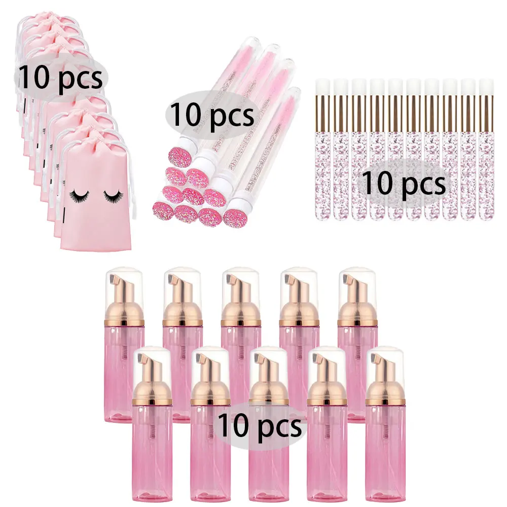 20/40PCS Suit 60ML Empty Pump  - đánh giá và giá Eyelash Extension Foam Cleanser