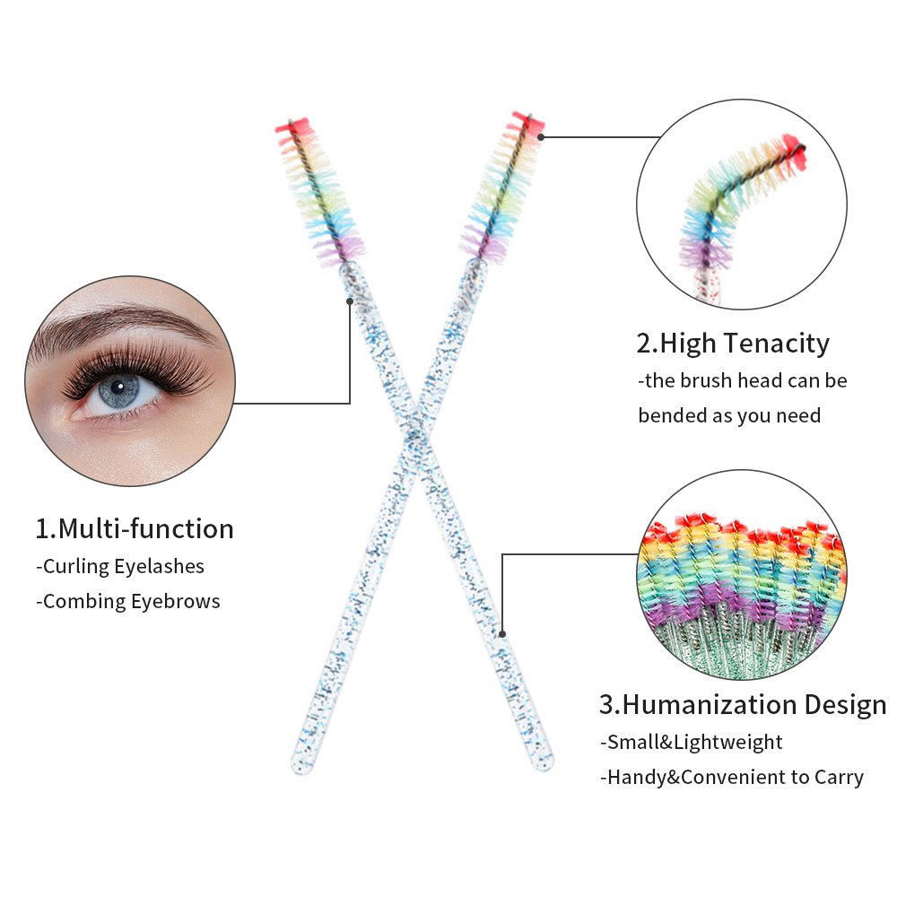 50PCS Rainbow Crystal Eyelash  - đánh giá và giá Eyelash Extension Remover At Home