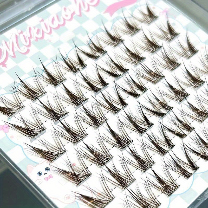 Mixiaohe Light Brown Glue Free - đánh giá và giá Eyelash Extension Natural