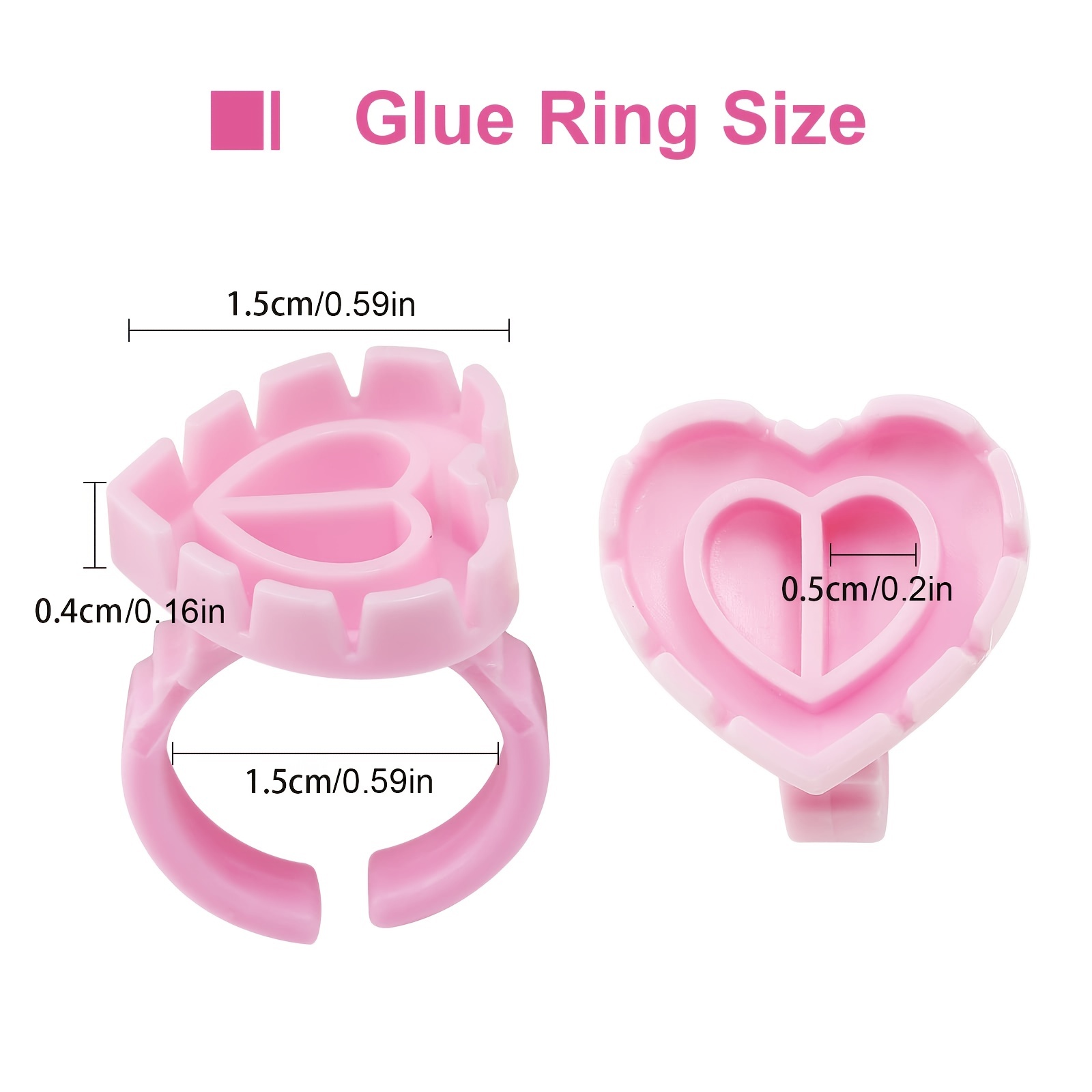 100PCSHeart Eyelash Glue Rings - đánh giá và giá Eyelash Extension Guide