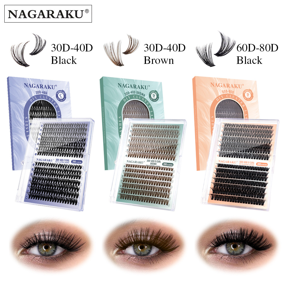 NAGARAKU 30P 40P Cluster False - đánh giá và giá Eyelash Extension No 9