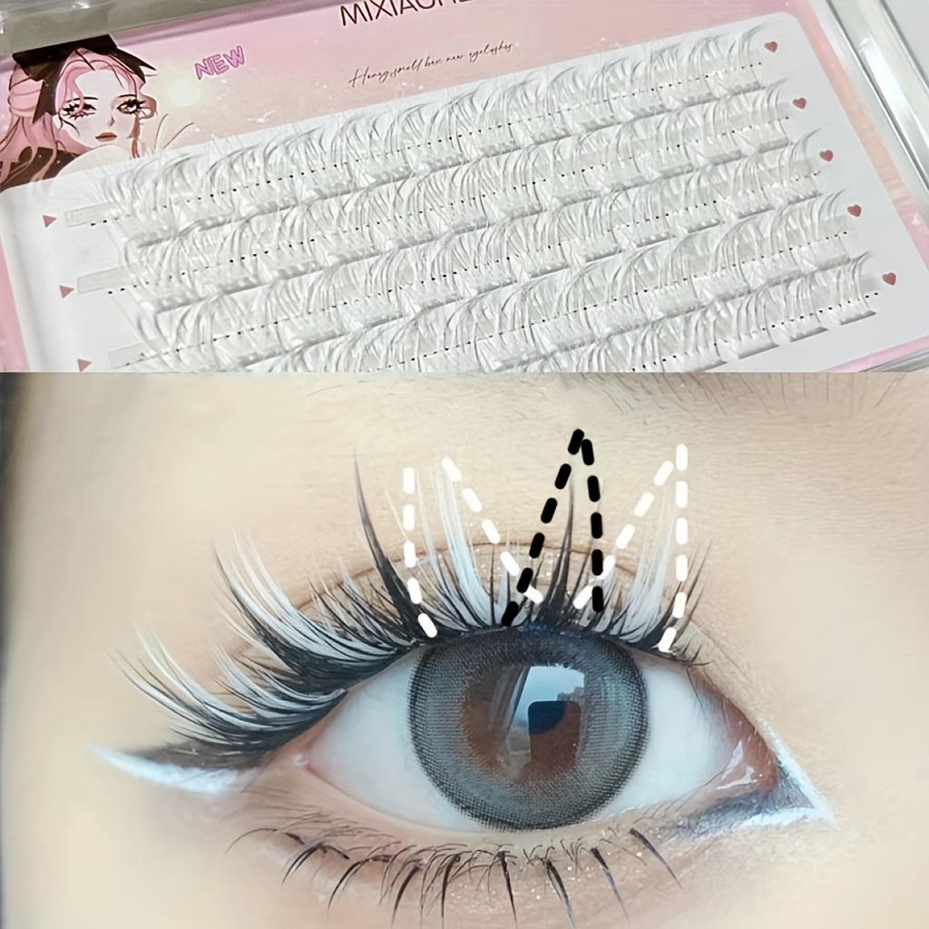 Mixiaohe Colorful Eyelashes 60 - đánh giá và giá Eyelash Extension Natural