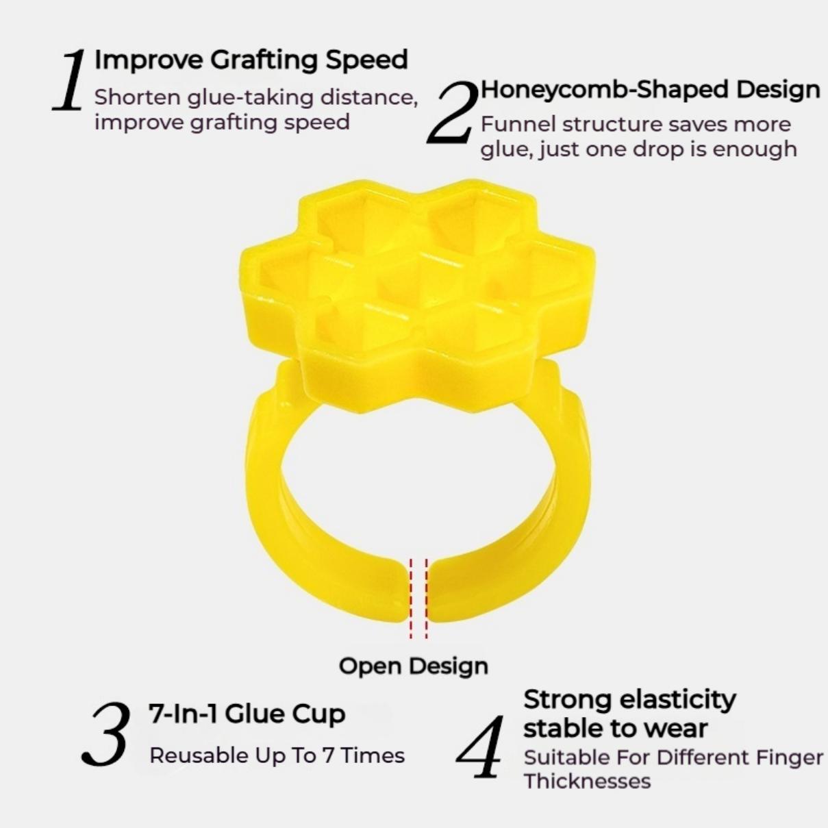 50PCS Holder Ring Cups for Eye - đánh giá và giá Eyelash Extension Guide