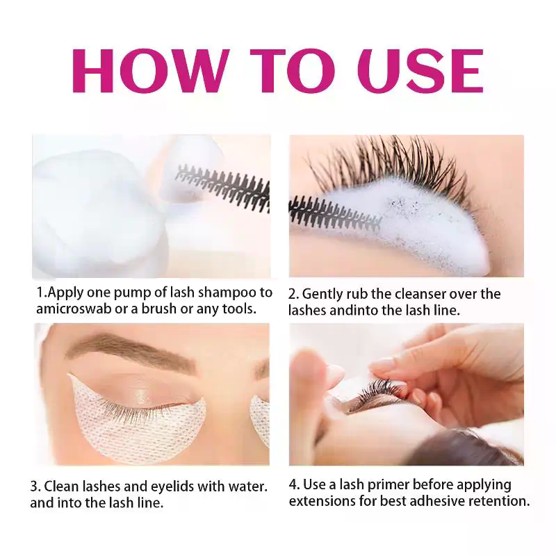 40ml Eyelash Extension Shampoo - đánh giá và giá Eyelash Extension Foam Cleanser