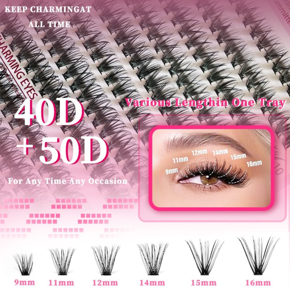 9-16mm Length False Eyelashes  - đánh giá và giá Eyelash Extension Fan